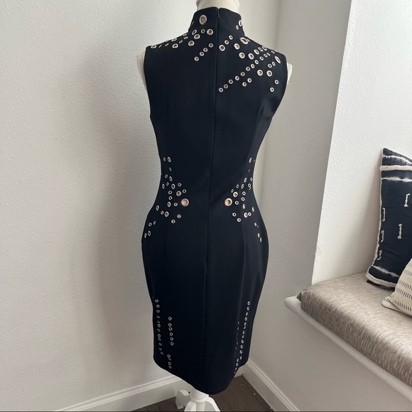 NWT Jovani Black Sleeveless Mock-Neck Shift Dress - Picture 2 of 6